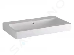 GEBERIT - iCon Umyvadlo 750x485 mm, otvor pro baterii, s přepadem, bílá (124575000)