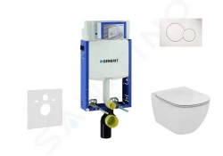 GEBERIT - Kombifix Set předstěnové instalace, klozetu a sedátka Ideal Standard Tesi, tlačítka Sigma01, alpská bílá (110.302.00.5 NF1)