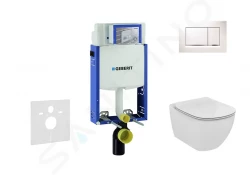 GEBERIT - Kombifix Set předstěnové instalace, klozetu a sedátka Ideal Standard Tesi, tlačítka Sigma30, bílá/chrom (110.302.00.5 NF5)