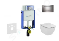 GEBERIT - Kombifix Set předstěnové instalace, klozetu a sedátka Ideal Standard Tesi, tlačítka Sigma30, chrom (110.302.00.5 NF6)