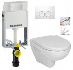 GEBERIT KOMBIFIXBasic vč. bílého tlačítka DELTA 21 + WC JIKA LYRA PLUS + SEDÁTKO DURAPLAST SLOWCLOSE (110.100.00.1 21BI LY5)