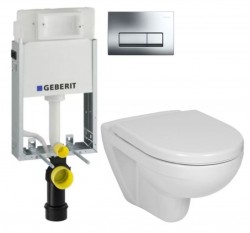 GEBERIT KOMBIFIXBasic vč. chromového tlačítka DELTA 51 + WC JIKA LYRA PLUS + SEDÁTKO DURAPLAST (110.100.00.1 51CR LY6)