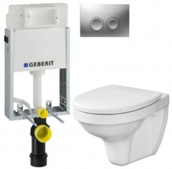 GEBERIT KOMBIFIXBasic vr. matného tlačidla DELTA 25 + WC CERSANIT DELFI + SEDADLO (110.100.00.1 21MA DE1)