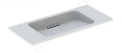 GEBERIT - ONE Umyvadlo 900x400x130 mm, bez přepadu, bez otvoru pro baterii, vodorovný odtok, KeraTect, bílá (500.390.01.1)