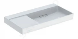 GEBERIT - ONE Umyvadlo 900x480x142 mm, skrytý přepad, bez otvoru pro baterii, vodorovný odtok, KeraTect, bílá (505.044.00.1)