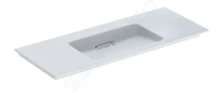 GEBERIT - ONE Umyvadlo nábytkové 1200x480x130 mm, skrytý přepad, bez otvoru pro baterii, vodorovný odtok, KeraTect, bílá (505.016.00.1)