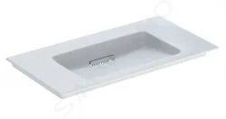 GEBERIT - ONE Umyvadlo nábytkové 900x480x130 mm, skrytý přepad, bez otvoru pro baterii, vodorovný odtok, KeraTect, bílá (505.005.00.1)