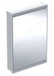 GEBERIT - ONE Zrcadlová skříňka s LED osvětlením, 600x900x150 mm, panty vlevo, vestavná, bílá (505.800.00.2)