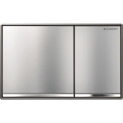 Geberit ovládací tlačítko OMEGA60 chrom kartáčovaný plast pro modul WC 82 a 98 cm 115.081.GH.1 (115.081.GH.1)