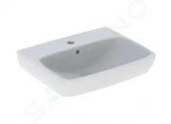 GEBERIT - Selnova Square Umyvadlo 550x440 mm, s přepadem, otvor pro baterii, bílá (500.290.01.7)