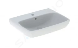 GEBERIT - Selnova Square Umyvadlo 650x480 mm, s přepadem, otvor pro baterii, bílá (500.299.01.5)