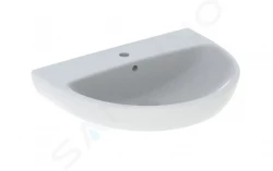 GEBERIT - Selnova Umyvadlo 650x500 mm, s přepadem, otvor pro baterii, bílá (500.297.01.7)