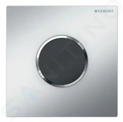 GEBERIT - Splachovací systémy Elektronické ovládání splachování pisoárů typ 10, bateriové napájení, easy to clean, matný chrom (116.035.JQ.1)