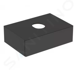 GEBERIT - VariForm Umyvadlová skříňka, 750x510x235 mm, 1 zásuvka a zápachová uzávěrka, lávová (501.160.00.1)