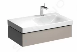 GEBERIT - Xeno 2 Skříňka pod umyvadlo 900 mm s odkládací plochou, zásuvka s LED svítidlem, šedobéžová (500.514.00.1)