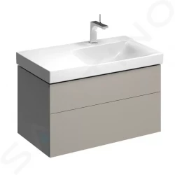 GEBERIT - Xeno 2 Skříňka pod umyvadlo 900 mm s odkládací plochou, zásuvka s LED svítidlem, šedobéžová (500.516.00.1)