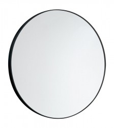 Gedy - Zrcadlo kulaté v plastovém rámu ø 60cm, černá mat (6000)