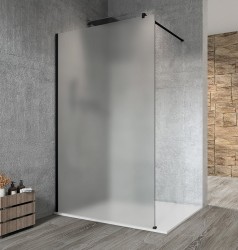 GELCO - VARIO BLACK jednodílná sprchová zástěna k instalaci ke stěně, matné sklo, 700  (GX1470GX1014)