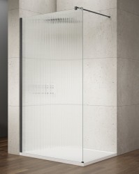 GELCO - VARIO BLACK jednodílná sprchová zástěna k instalaci ke stěně, sklo nordic, 800  (GX1580-06)