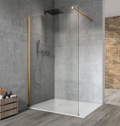 GELCO - VARIO GOLD jednodílná sprchová zástěna k instalaci ke stěně, čiré sklo, 900  (GX1290GX1016)