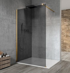 GELCO - VARIO GOLD jednodílná sprchová zástěna k instalaci ke stěně, kouřové sklo, 700  (GX1370GX1016)