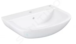 GROHE - Bau Ceramic Umyvadlo 646x468 mm, s přepadem, 1 otvor pro baterii, alpská bílá (39420000)