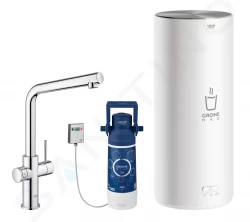 GROHE - Red Dřezová baterie Duo s ohřevem vody a filtrací, zásobník M, chrom (30327001)