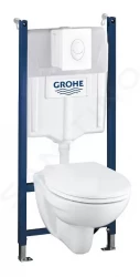 GROHE - Solido Sada pro závěsné WC + klozet a sedátko softclose, tlačítko Skate Air, bílá (39117000)