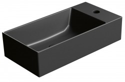 GSI - KUBE X keramické umývátko 50x25cm, pravé/levé, černá mat (9486126)