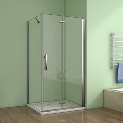 H K - Obdélníkový sprchový kout MELODY B8 90x100 cm se zalamovacími dveřmi včetně sprchové vaničky z litého mramoru (SE-MELODYB890100/THOR-10090)