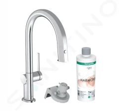 HANSGROHE - Aqittura M91 Dřezová baterie s výsuvnou koncovkou a filtrací, chrom (76801000)