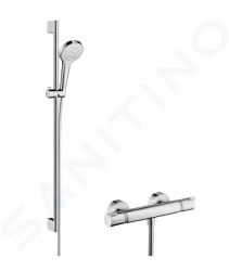 HANSGROHE - Croma Select S Sprchový set Vario s termostatem, 3 proudy, sprchová tyč 900 mm, bílá/chrom (27014400)