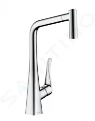 HANSGROHE - Metris New Dřezová baterie s výsuvnou sprškou, chrom (14820000)