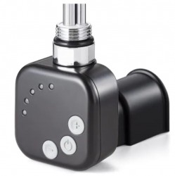 HOPA - Topná tyč BURGH s termostatem a časovačem - Barva topné tyče - Černá, Typ připojení - Podomítkové, Výkon topné tyče - 120 W (RDOHT112014)