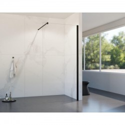 HOPA - Walk-in sprchový kout LAGOS NEW - Barva rámu - Černá, Rozměr A - 80 cm (BCLAGO80MBCN)