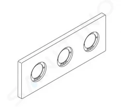 IDEAL STANDARD - Archimodule Krycí 3-otvorová rozeta 100 x 266 mm, chrom (A963732AA)