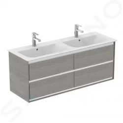 IDEAL STANDARD - Connect Air Skříňka pod dvojumyvadlo, 1300x440x517 mm, dekor šedý dub/bílá mat (E0824PS)