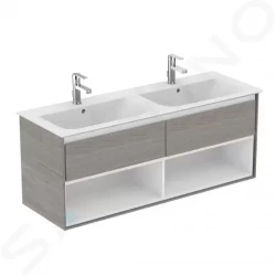 IDEAL STANDARD - Connect Air Skříňka pod dvojumyvadlo, 1300x440x517 mm, dekor šedý dub/bílá mat (E0831PS)