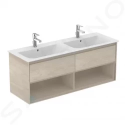 IDEAL STANDARD - Connect Air Skříňka pod dvojumyvadlo, 1300x440x517 mm, dekor světlé dřevo/světlá hnědá mat (E0831UK)