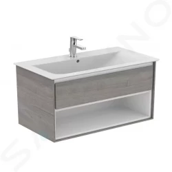 IDEAL STANDARD - Connect Air Skříňka pod umyvadlo 1000x440x517 mm, dekor šedý dub/bílá mat (E0828PS)