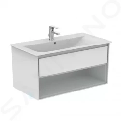 IDEAL STANDARD - Connect Air Skříňka pod umyvadlo, 1000x440x517 mm, lesklá bílá/světlá šedá mat (E0828KN)