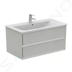 IDEAL STANDARD - Connect Air Skříňka pod umyvadlo 1000x440x517 mm, lesklá světlá šedá/bílá mat (E0821EQ)