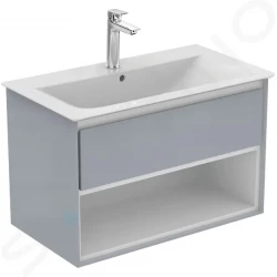 IDEAL STANDARD - Connect Air Skříňka pod umyvadlo, 800x440x517 mm, lesklá světlá šedá/bílá mat (E0827EQ)