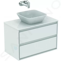 IDEAL STANDARD - Connect Air Umyvadlová skříňka 800x440x517 mm, 2 zásuvky, lesklá bílá/světlá šedá mat (E0819KN)