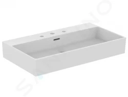 IDEAL STANDARD - Extra Umyvadlo 800x450 mm, s přepadem, 3 otvory pro baterii, bílá (T389701)