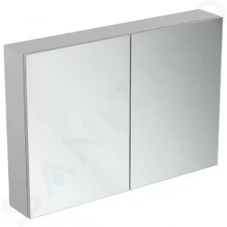 IDEAL STANDARD - Mirror&Light Zrcadlová skříňka s LED osvětlením a zásuvkou, 1000x700 mm, hliník (T3498AL)