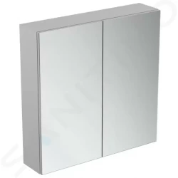 IDEAL STANDARD - Mirror&Light Zrcadlová skříňka s LED osvětlením a zásuvkou, 700x700 mm, hliník (T3439AL)