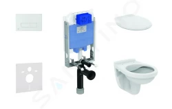 IDEAL STANDARD - ProSys Set předstěnové instalace, klozet Alpha se sedátkem, tlačítko Oleas M2, chrom mat (ProSys80M SP104)