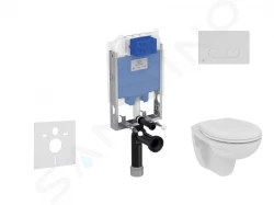 IDEAL STANDARD - ProSys Set předstěnové instalace, klozetu a sedátka  Eurovit, tlačítka Oleas M1, Rimless, SoftClose, chrom mat (ProSys80M SP125)