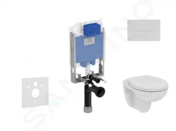 IDEAL STANDARD - ProSys Set předstěnové instalace, klozetu a sedátka  Eurovit, tlačítka Oleas M2, Rimless, SoftClose, bílá (ProSys80M SP121)